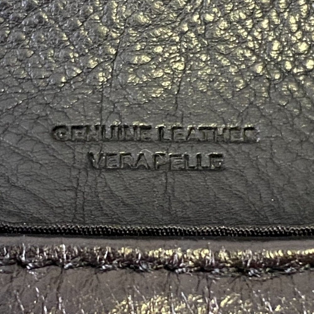 Vera Pelle Weave Woven Genuine Leather Crossbody Bag Multicolor Magnetic Flap - Picture 11 of 15